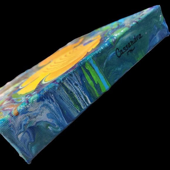 Original Acrylic Painting Collectible Artist Signed CASSANDRA ~ - Picture 2 of 2